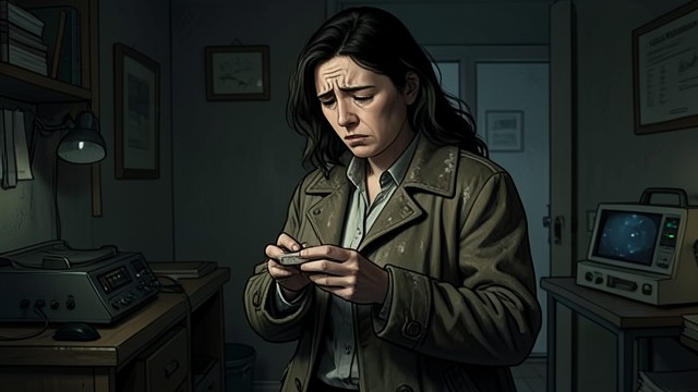 Confession and Grief from "The Dry". Confession and Grief The truth spoken Gretchen tells Falk that she saw Ellie at the river and left with Luke.