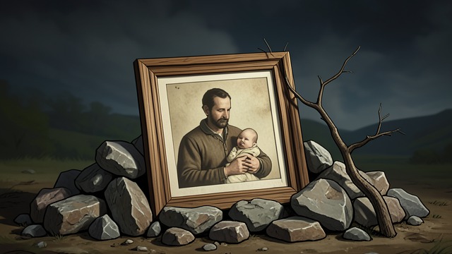 A Photograph of Lachie from "The Dry". A Photograph of Lachie A question raised In Gretchen’s album, Falk finds a photograph of Luke holding newborn Lachie.