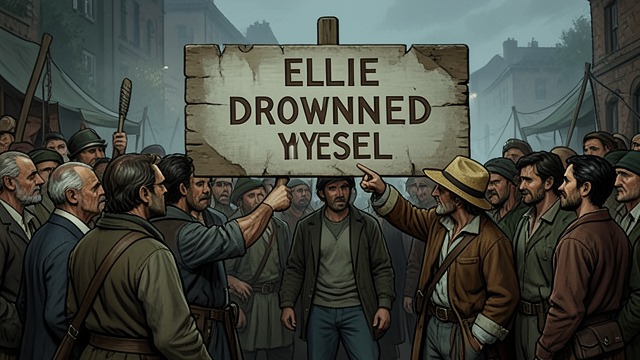 The Town’s Familiar Story from "The Dry". The Town’s Familiar Story Repetition becomes certainty Residents repeat that Ellie drowned herself and that Falk may have been involved.