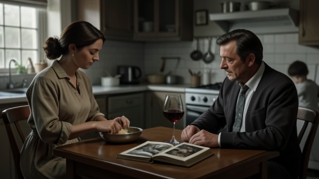 A Brief Intimacy from "The Dry". A Brief Intimacy Domestic ease Gretchen cooks for Falk, and they share wine and old photographs.