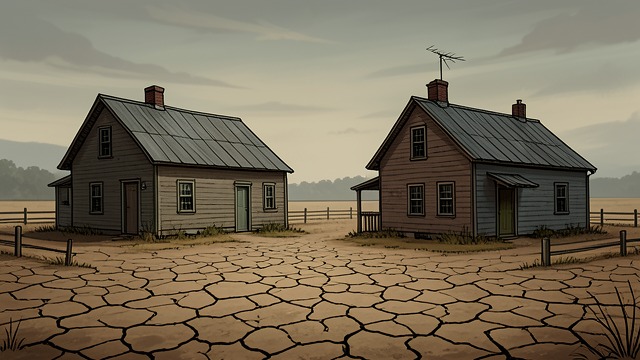 Neighboring Properties from "The Dry". Neighboring Properties A shared boundary Hadler Farm sits near Deacon Farm, making the properties part of the same isolated landscape.