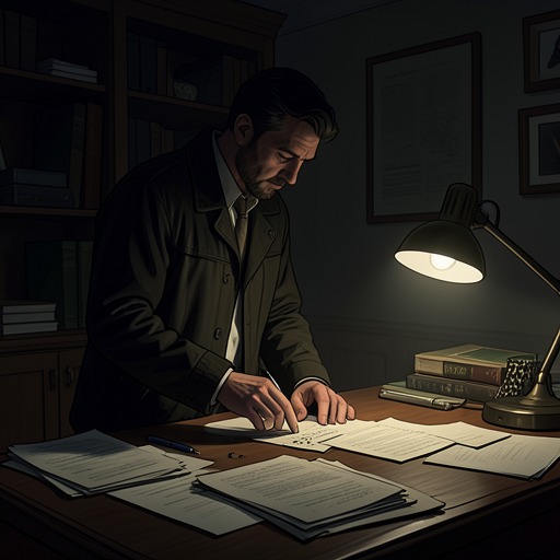 The Investigation’s False Leads from "The Dry". This thread follows how ambiguous clues point toward plausible suspects before the true motive reorganizes them.