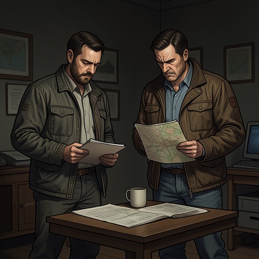 The Investigation Partners from "The Dry". This thread traces how Falk and Raco move from cautious cooperation to trust through a series of shared mistakes and risks.