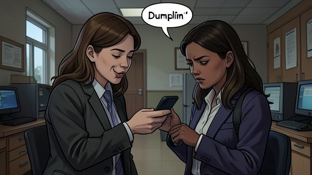 A Nickname at the Carport from "Dumplin'". A Nickname at the Carport Private teasing goes public Rosie calls Willowdean Dumplin’ while handing her forgotten phone back at school.