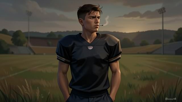米奇摆脱世人期待的男子气概,《达姆普林》中的场景。把橄榄球当作责任 有本事却没有乐趣 米奇承认,橄榄球是他擅长的事,但他常觉得自己只能硬着头皮坚持下去。克洛弗城的人都期待他打球、打猎,并依照符合他这种身材男孩的传统道路生活。 更广阔的选择 他的迷茫映照出威洛迪恩也在努力想象小镇之外的生活。米奇还没有选定新的方向,但他已经能说清楚,天赋和期待并不等同于内心所愿。