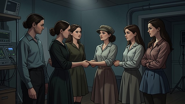 Hands Joined Backstage from "Dumplin'". Hands Joined Backstage Solidarity made visible Willowdean takes Hannah’s hand after Millie’s family conflict.