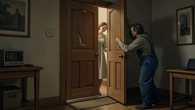 The Door Repaired from "Dumplin'". The Door Repaired Help offered through family Bo volunteers to repair Willowdean’s long-broken front door after meeting her mother and father.