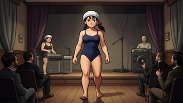 The Swimsuit Example from "Dumplin'". The Swimsuit Example A contestant enters the light Millie walks onstage in a coordinated swimsuit and accessories, carrying herself as someone born for the…
