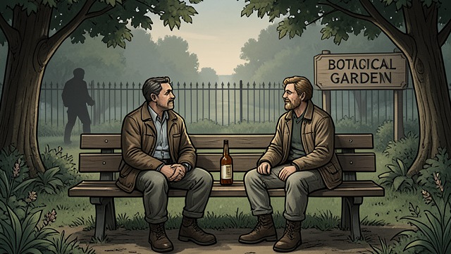 The Botanical Garden from "Munich". Friendship in a Changed City A Quiet Conversation The friends take their beers into the garden and speak of Oxford, old companions and the crisis.