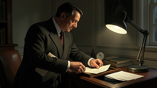 Hitler’s Reply Copied from "Munich". A Secret Duplicate Official Message Hartmann carries Hitler’s letter to the British Embassy and secretly arranges a copy.
