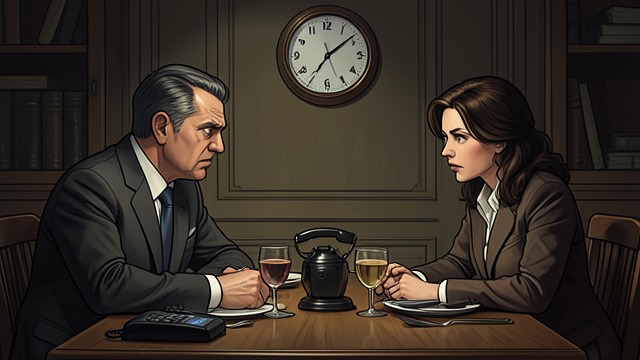 A Lunch Interrupted from "Munich". Duty Calls Private Life and Public Crisis Hugh Legat’s anniversary lunch with Pamela is cut short by an urgent call from Downing Street.