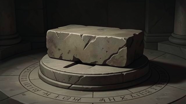 A Memory in Stone from "A Woman of Substance". A Memory in Stone The Cave’s Portrait Edwin gives his father the painted stone he found in the cave.