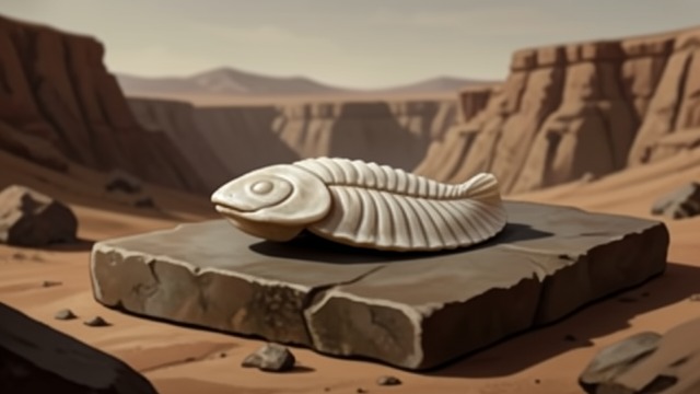 The Desert’s Ancient Sea from "The Forgiven". Life Embedded in Stone David examines the trilobites and other specimens Driss collected and prepared.