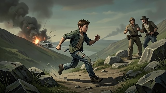 Flight into the Hills from "The Forgiven". A Friend Left Behind When David’s car hits Driss, Ismael panics and runs into the hills.