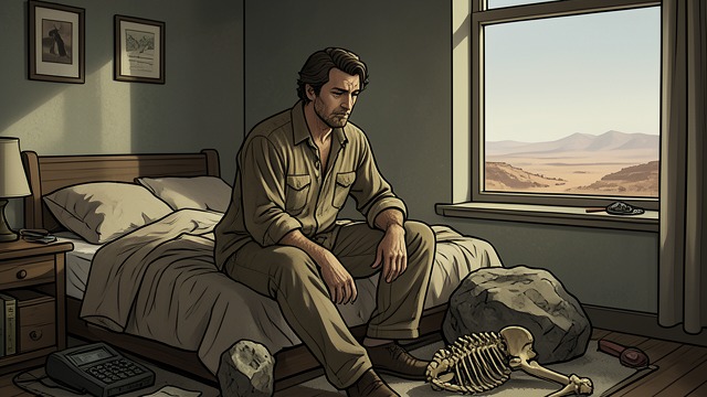 A Mirror in the Desert from "The Forgiven". Error and Consequence Alone in Driss’s room, David reflects on the medical lawsuit he lost after missing a patient’s tumor.