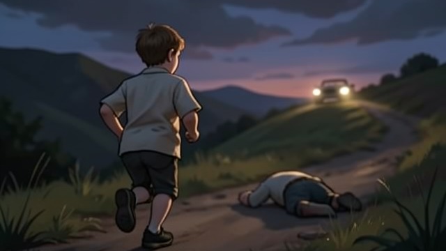 The Flight and Its Guilt from "The Forgiven". Ismael Runs After David’s car hits Driss, Ismael flees into the hills.