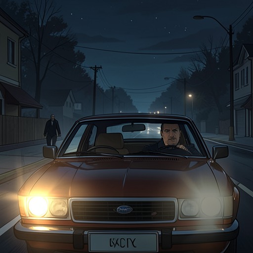 The Fatal Road Collision from "The Forgiven". This flow traces how a drunken nighttime drive turns a roadside encounter into a death and a moral crisis the visitors cannot simply leave behind.