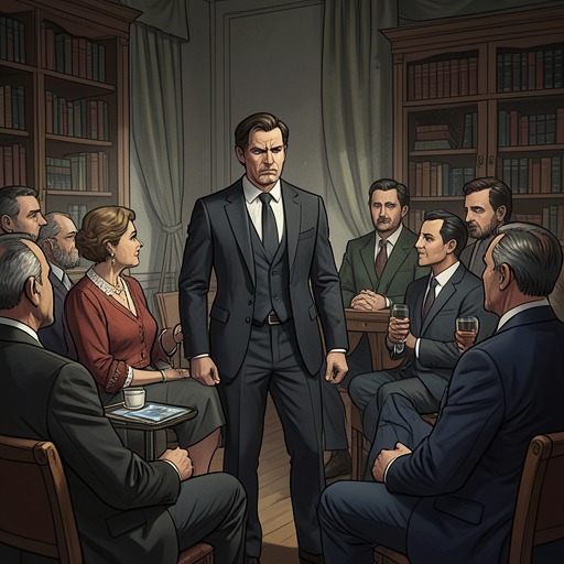 Richard Between Host and Friend from "The Forgiven". This flow traces Richard’s attempt to protect his guests and household, and the strain created when hospitality becomes entangled with concealment.