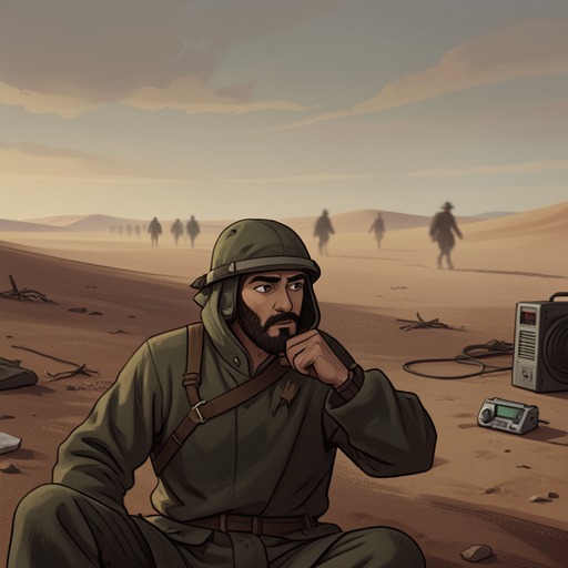 The Dying Desert and the Wish for Elsewhere from "The Forgiven". This flow follows the decline of the desert communities and the ways their characters imagine water, migration, money, or departure as a possible future.