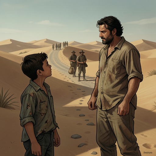 Ismael’s Apprenticeship in Ambition from "The Forgiven". This flow traces how Ismael’s admiration for Driss, participation in a roadside robbery scheme, and concealed actions lead toward the novel’s final killing.