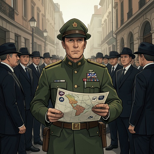 The Exile Nazi Network from "The Disappearance of Josef Mengele". This flow follows the expatriate circles that offered Josef Mengele belonging, influence, and protection while also creating risks of exposure.