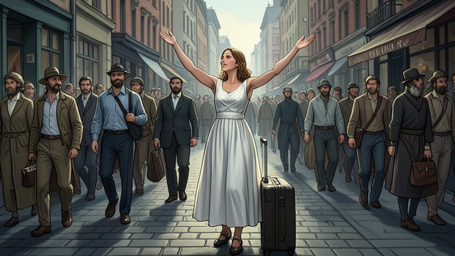 A New Arrival from "West Side Story". A New Arrival Leaving Puerto Rico Maria Nunez arrives in New York after being separated from her parents for years.