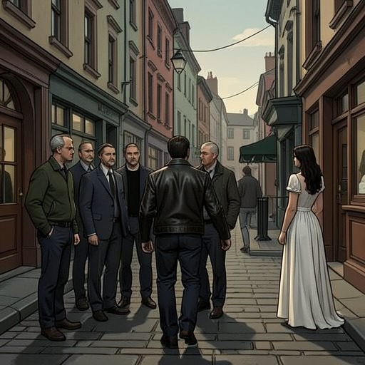 Tony's Departure and Return from "West Side Story". This flow traces Tony's effort to leave gang life, his enduring bond with Riff, and his return to the conflict he hoped to abandon.