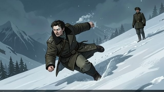A Hasty Confession from "Heidi". Fear Misread Panic on the slope Peter mistakes Herr Sesemann for an officer and tumbles down the mountain while fleeing. The telegram is lost.