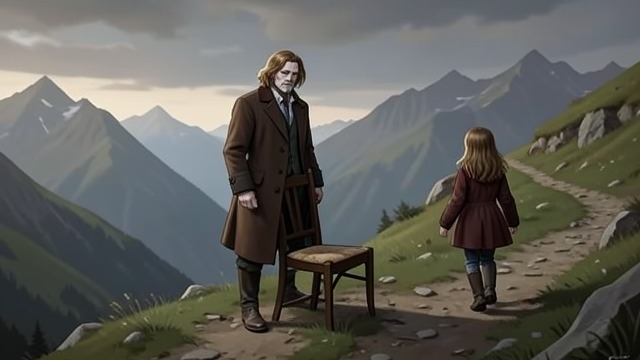 The Chair Destroyed from "Heidi". A Secret Wrong A reckless act Peter pushes Clara’s chair down the slope while no one is watching. It breaks beyond repair.