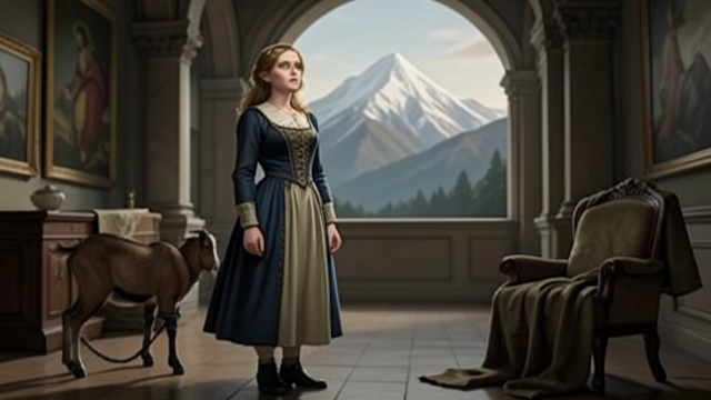 Luxury Without Belonging from "Heidi". Comfort Fails to Console Plenty does not satisfy Heidi has fine rooms and abundant food, yet longs for the mountain, goats, grandfather, and grandmother.