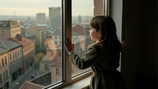 The Walled City from "Heidi". A City Without Mountains Confined view Heidi searches the bedroom windows for open country and finds only walls, windows, and streets.