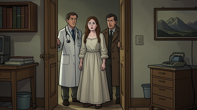 The Doorway Figure from "Heidi". The Apparition Revealed A midnight encounter Herr Sesemann and The doctor find Heidi standing in the open doorway in her nightgown, frightened and confused.