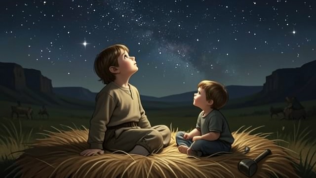 Stars as Comfort from "Heidi". Night Opens Up Clara sees the heavens From the hayloft bed, Clara watches the stars and imagines the children traveling toward heaven.