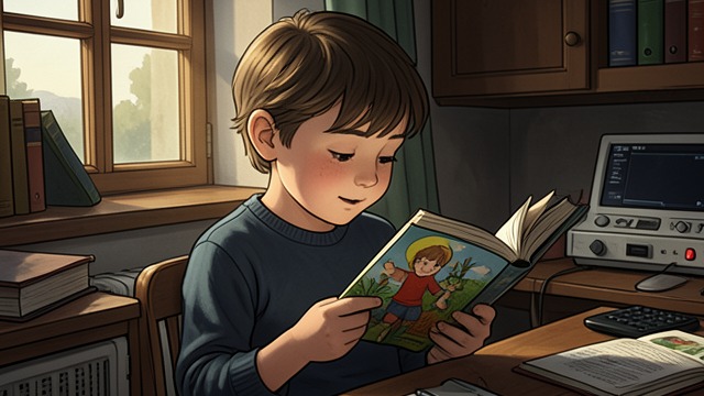 A Storybook Promise from "Heidi". Motivation Appears A picture attracts her Heidi loves the illustrations but cannot read the story. Frau Sesemann promises the book once she learns.