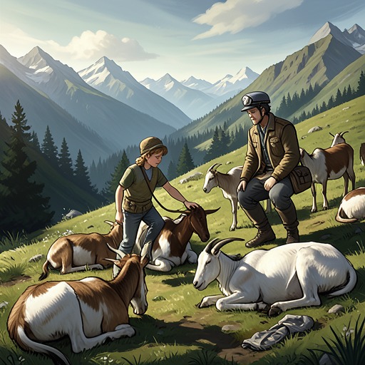 Heidi and the Goats from "Heidi". This thread follows Heidi’s affectionate attention to the herd and the way the animals express her belonging on the mountain.