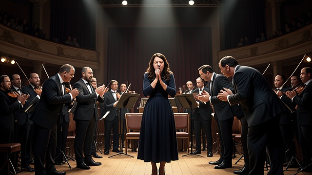 The Final Rehearsal from "All My Puny Sorrows". Playing Beyond Herself A Remarkable Performance Claudio later tells the family that Elfrieda gives the best performance of her life at the final rehearsal.