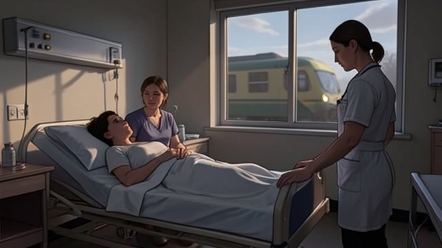 Christmas Eve Ambulance from "All My Puny Sorrows". Another Emergency A Sudden Change Lottie’s breathing becomes shallow at home, and Yolandi calls an ambulance.