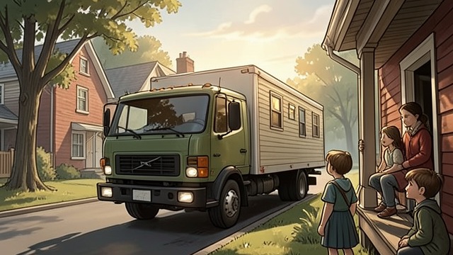 The House on Wheels from "All My Puny Sorrows". A Home Taken Away A Public Loss The family watches its former house being moved down the street on a truck after Jake Von Riesen sells the property under…