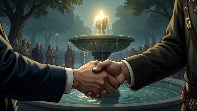 The Lights Going Out from "All My Puny Sorrows". A Warning Remembered A Quiet Admission Jake takes Yolandi’s hand near a park fountain and says that it feels as if the lights are going out.