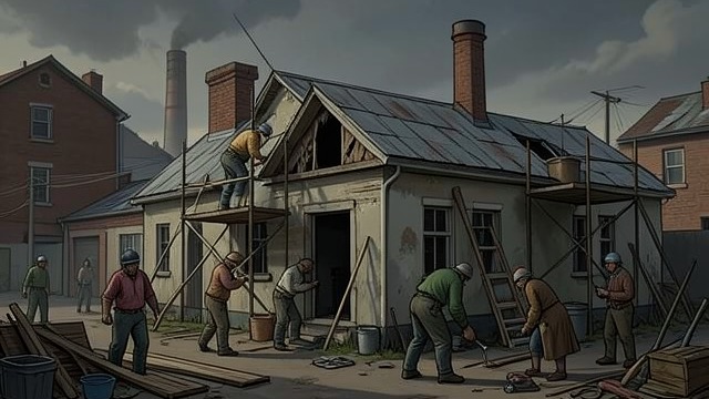 A House Under Repair from "All My Puny Sorrows". The Old Toronto House A Ruined Purchase Yolandi buys a deteriorating house near a polluted lake, a funeral home, a mental hospital, and a slaughterhouse.