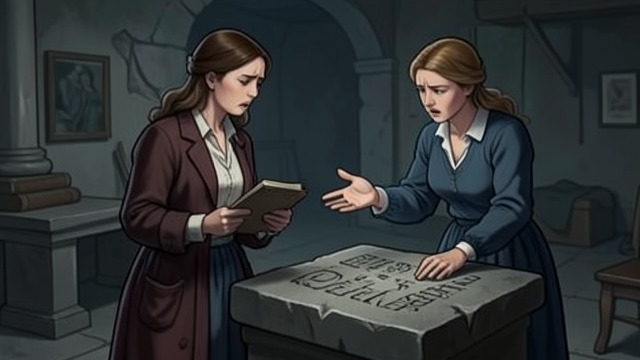 The Gravestone Debate from "All My Puny Sorrows". Choosing an Inscription A Poem or Music Yolandi and Nic discuss whether Elfrieda’s gravestone should carry a poem, her name alone, or a line of music.