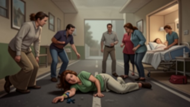 A Fainting Spell from "All My Puny Sorrows". A New Emergency Collapse on the Road Tina faints twice, once during a visit and again while driving toward the hospital.