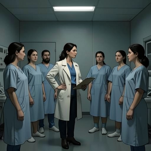 The Patient and the Institution from "All My Puny Sorrows". This flow traces the clash between Elfrieda’s need for dignity and a psychiatric system organized around compliance and risk management.