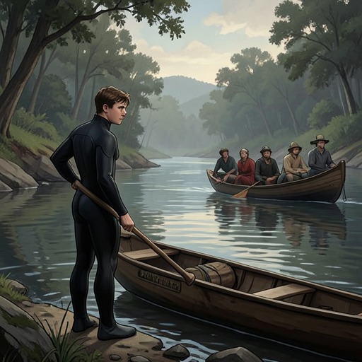 Nic and the Canoe Boys from "All My Puny Sorrows". This flow follows a brief river encounter that reveals Nic’s practical compassion amid the family’s more intractable crisis.