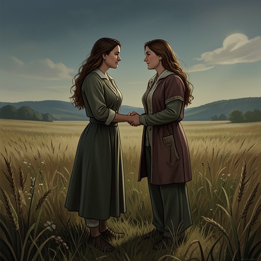 Sisters Who Hold Each Other from "All My Puny Sorrows". This flow traces Yolandi and Elfrieda’s lifelong closeness through childhood imitation, adult separation, and grief that cannot be closed.