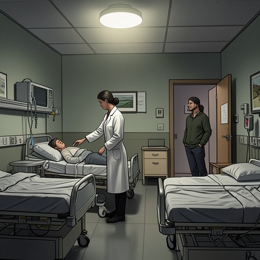 The Hospital’s Broken Promises from "All My Puny Sorrows". This flow traces the family’s growing reliance on psychiatric care and its repeated failure to provide security or trust.