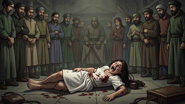 A Symbol Becomes a Horror from "Shrine". The Image Cannot Hold A return interpreted as miracle Alice rises after gunfire, briefly appearing restored.
