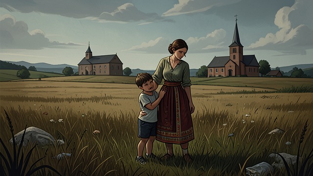 An Unholy Conception from "Shrine". A Sacred Place and Human Desire Molly’s memory Molly recalls conceiving Alice with Leonard in the field outside the church, in an encounter driven by passion.