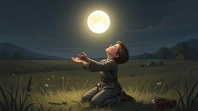 The White Figure from "Shrine". The First Encounter Drawn to the field Alice runs out of the churchyard and crosses the wall toward the oak.