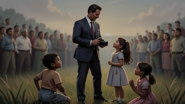The Second Gathering from "Shrine". A Witness at the Oak From reporter to observer Fenn returns with a camera and watches children gather around Alice.